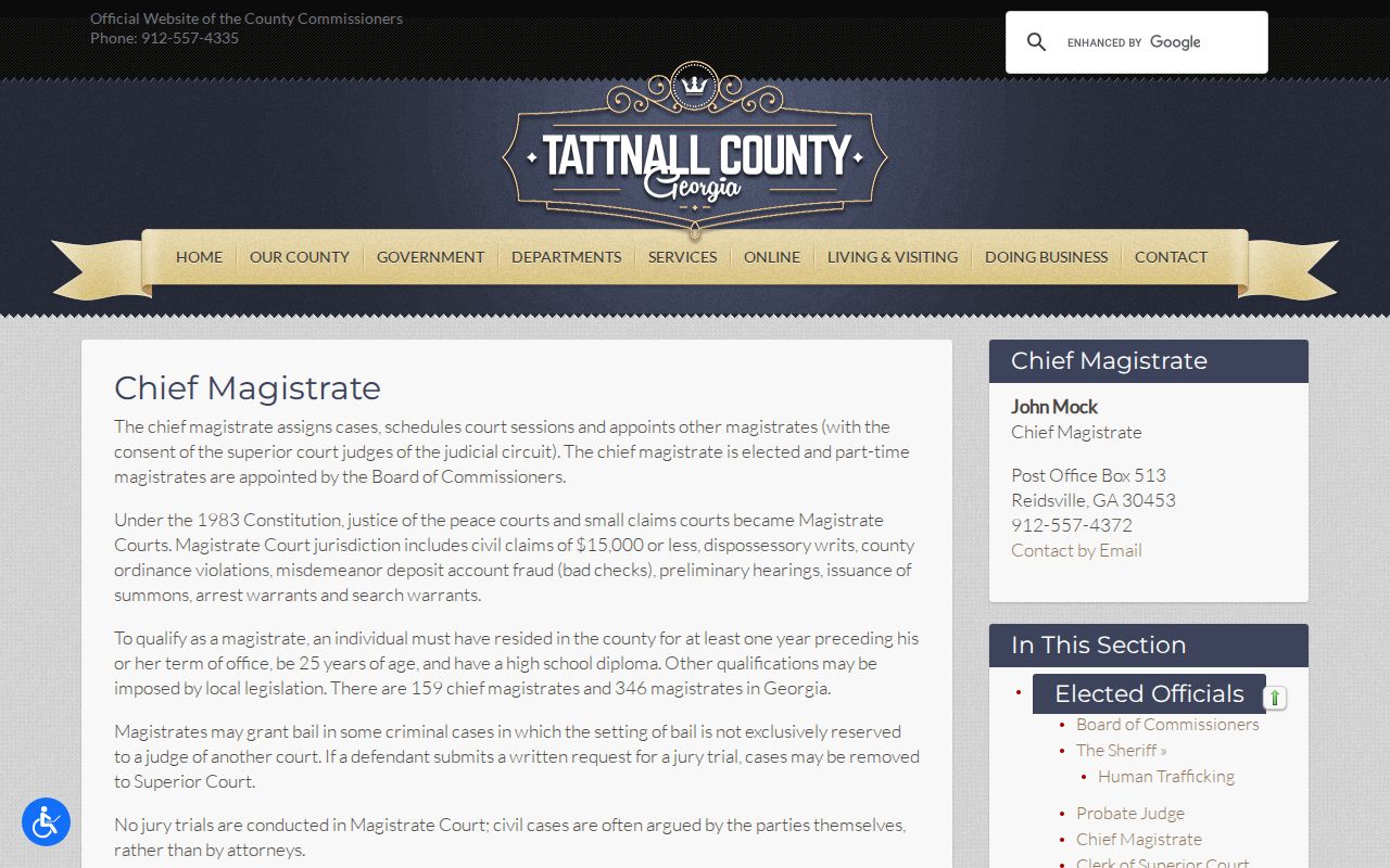 Tattnall County bench warrant lookup Magistrate Court source
