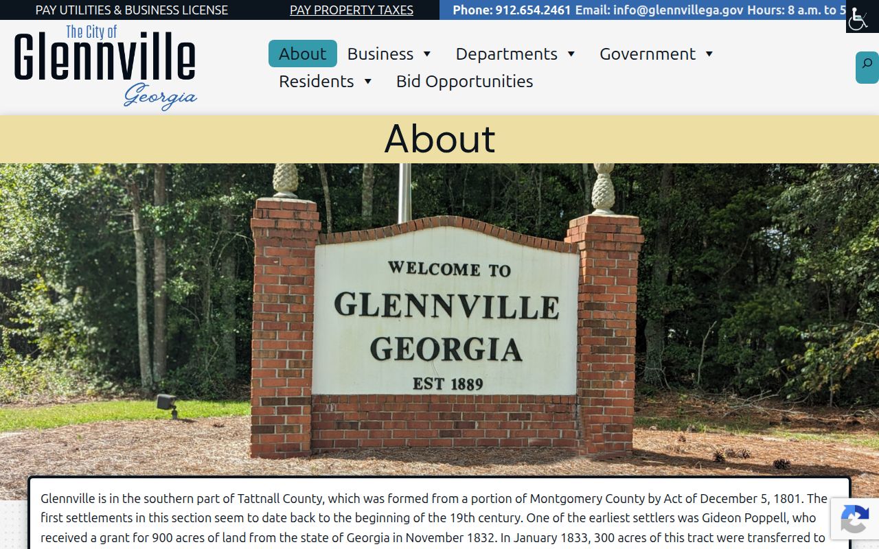 Tattnall County Glennville warrant records city hall contact