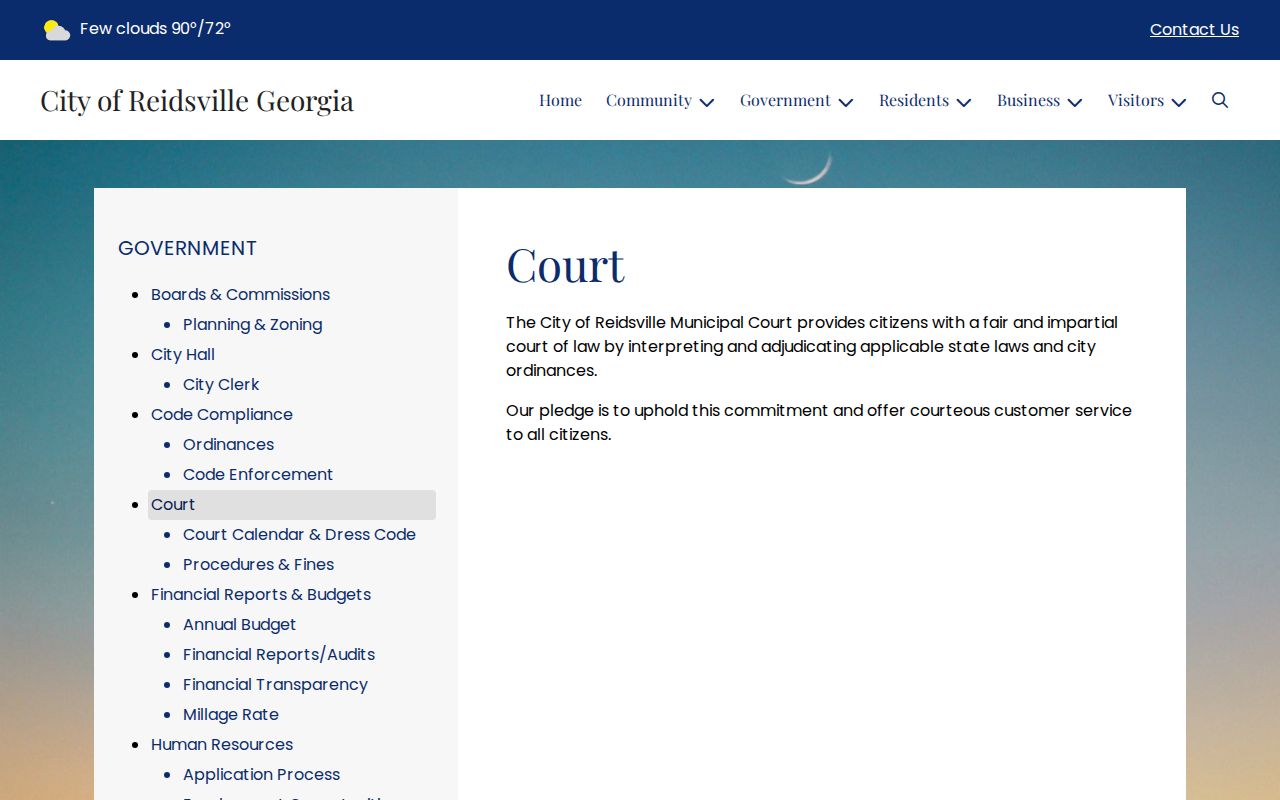 Reidsville Municipal Court official information